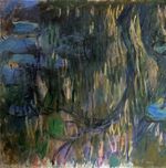 Клод Моне Водяные лилии, отражение плакучей ивы (левая половина) 1919г